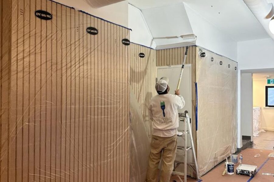 commercial painter drying curing